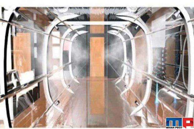 تونل ضدعفونی کننده اتوماتیک برای مقابله با کرونا ساخته شد 2 تونل ضدعفونی کننده