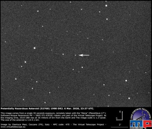 حرکت سیارکی بزرگ از کنار زمین در ماه اردیبهشت 1399 3 حرکت سیارکی بزرگ از کنار زمین 1 1