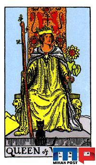 کارت ملکه (بانو) چوب دست فال تاروت