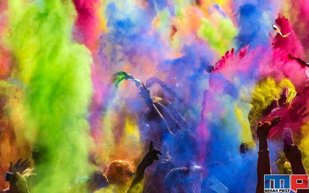 تصاویر جذاب و تماشایی از جشن هولی در هند 5 جشن هولی در هند