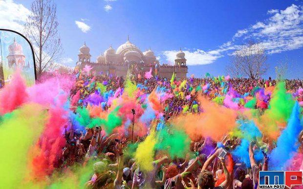 تصاویر جذاب و تماشایی از جشن هولی در هند 6 جشن هولی در هند