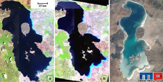 عکس دریاچه ارومیه از فضا دریچه دوربین داگ هارلی فضانورد ناسا 5 عکس دریاچه ارومیه از فضا