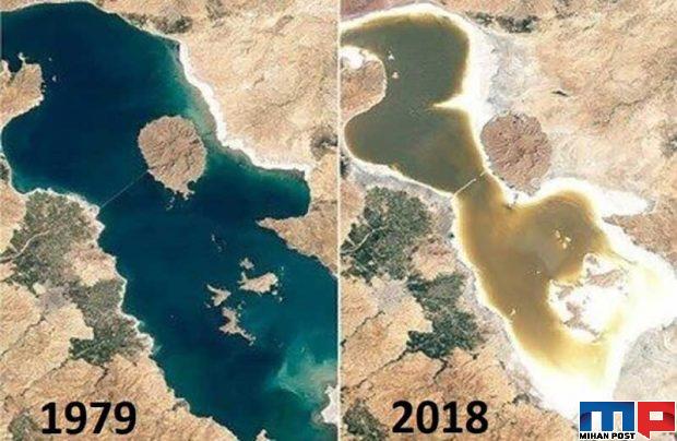 عکس دریاچه ارومیه از فضا دریچه دوربین داگ هارلی فضانورد ناسا 8 عکس دریاچه ارومیه از فضا