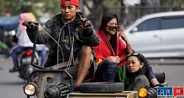 تصاویری دیدنی از فستیوال وسپا در اندونزی ، عاشقان موتورسیکت را تماشا کنید 16 فستیوال وسپا در اندونزی