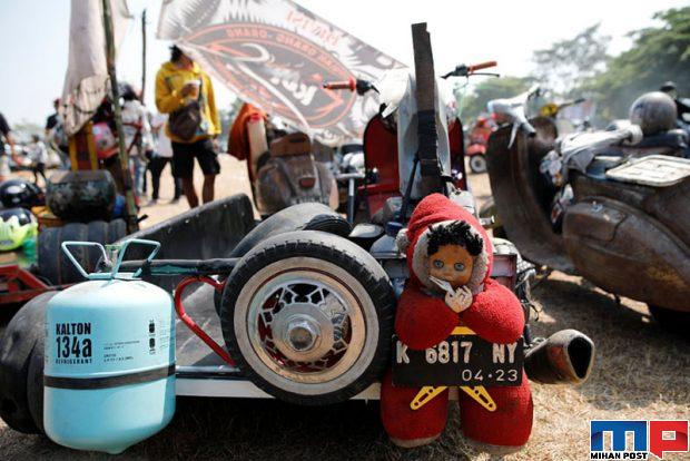 تصاویری دیدنی از فستیوال وسپا در اندونزی ، عاشقان موتورسیکت را تماشا کنید 9 فستیوال وسپا در اندونزی