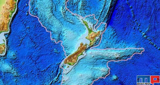 نقشه زیلند Zealandia