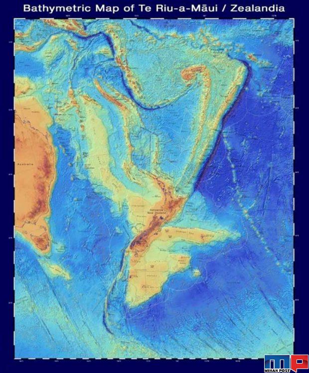 نقشه زیلند Zealandia هشتمین قاره جهان تکمیل شد 2 نقشه زیلند Zealandia