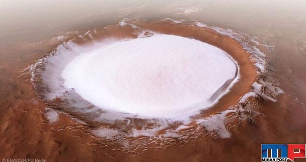 تصویر کارت پستالی مریخ در زمستان توسط مدارگرد مارس اکسپرس 8 تصویر کارت پستالی مریخ