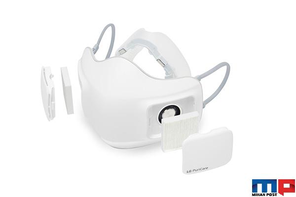 ماسک هوشمند ال جی دارای خنک کننده و با قابلیت تصفیه هوا 1 ماسک هوشمند ال جی