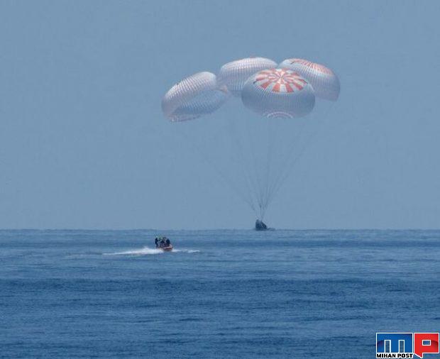 بازگشت کپسول دراگون با سرنشینانش با موفقیت 4 بازگشت کپسول دراگون با سرنشینانش