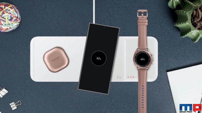 شارژر وایرلس جدید سامسونگ با امکان شارژ سه دستگاه بصورت همزمان 5 شارژر وایرلس جدید سامسونگ