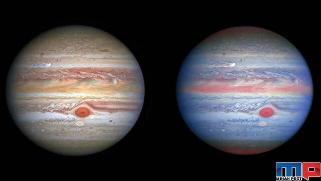 عکس جدید سیاره مشتری از دریچه دوربین تلسکوپ هابل 9 عکس جدید سیاره مشتری