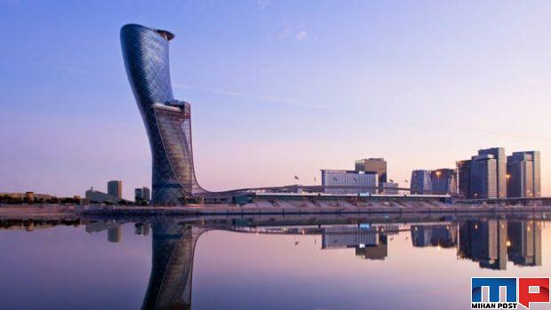 برج کج ابوظبی با ظاهری خارق العاده و ویژگی های عحیب 2 برج کج ابوظبی