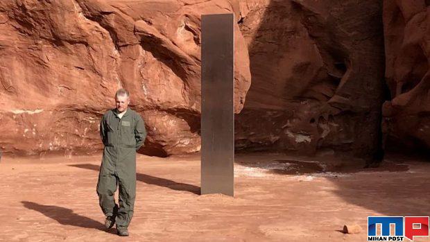 شئ فلزی مرموز بیابان ایالت یوتا آمریکا