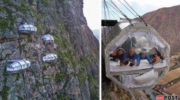 هتل معلق پرو، ترسناک ترین هتل کابینی در دنیا + عکس 2 هتل معلق پرو