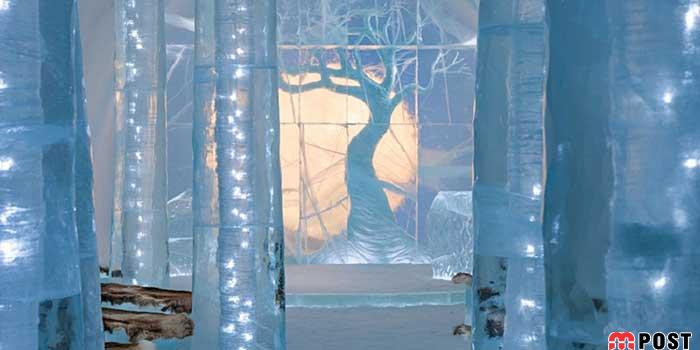 هتل یخی سوئد؛ شاهکاری هنری با استفاده از یخ و برف 8 هتل یخی سوئد