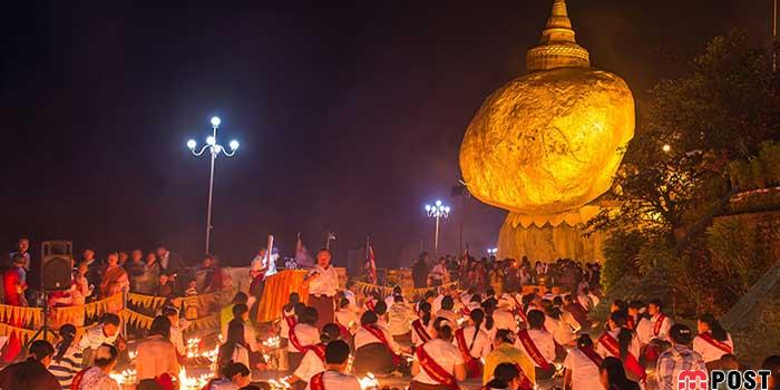 صخره طلایی میانمار یکی از دیدنی ترین جاذبه های گردشگری 6 صخره طلایی میانمار