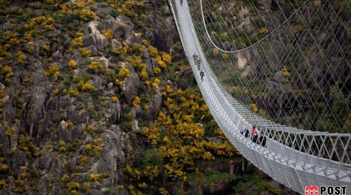 طولانی ترین پل عابر پیاده معلق دنیا در پرتغال افتتاح شد 2 طولانی ترین پل عابر