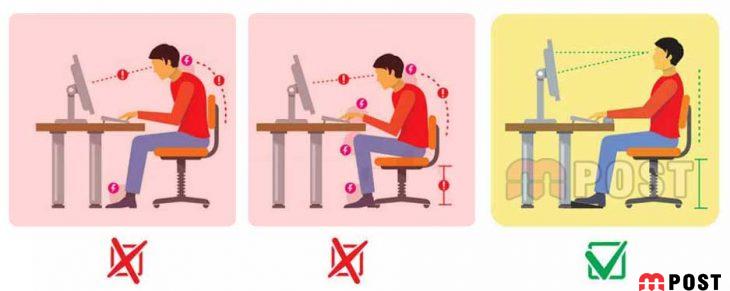 چرا درست نشستن پشت میز کار ضرورت دارد ؟ 3 درست نشستن پشت میز