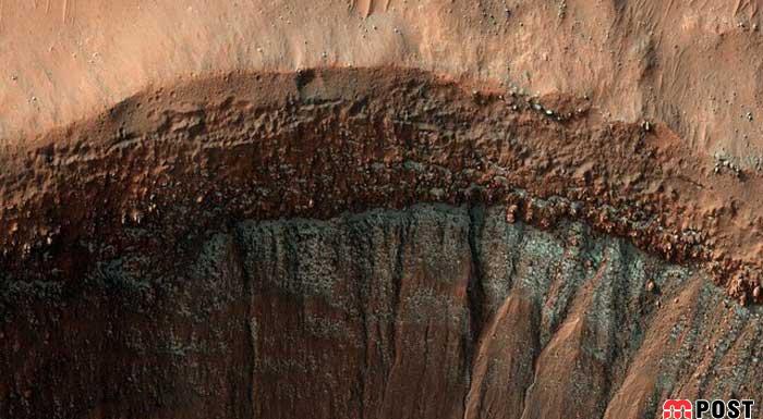 دهانه یخ زده مریخ