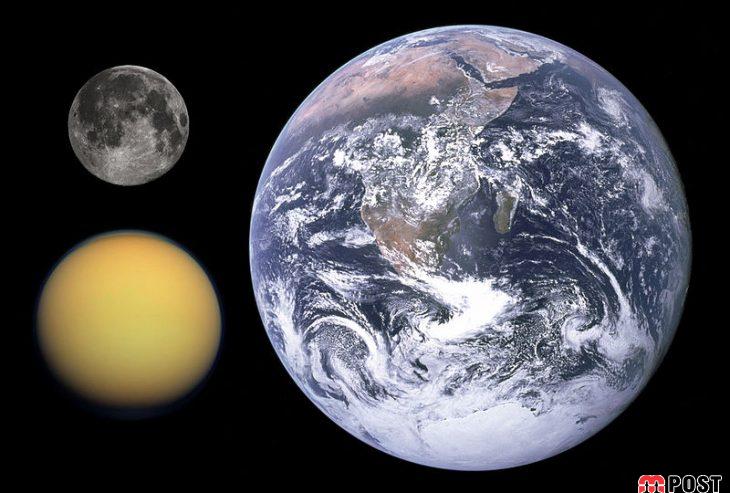 مقایسه زمین و تیتان