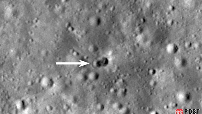 برخورد یک موشک به سطح ماه